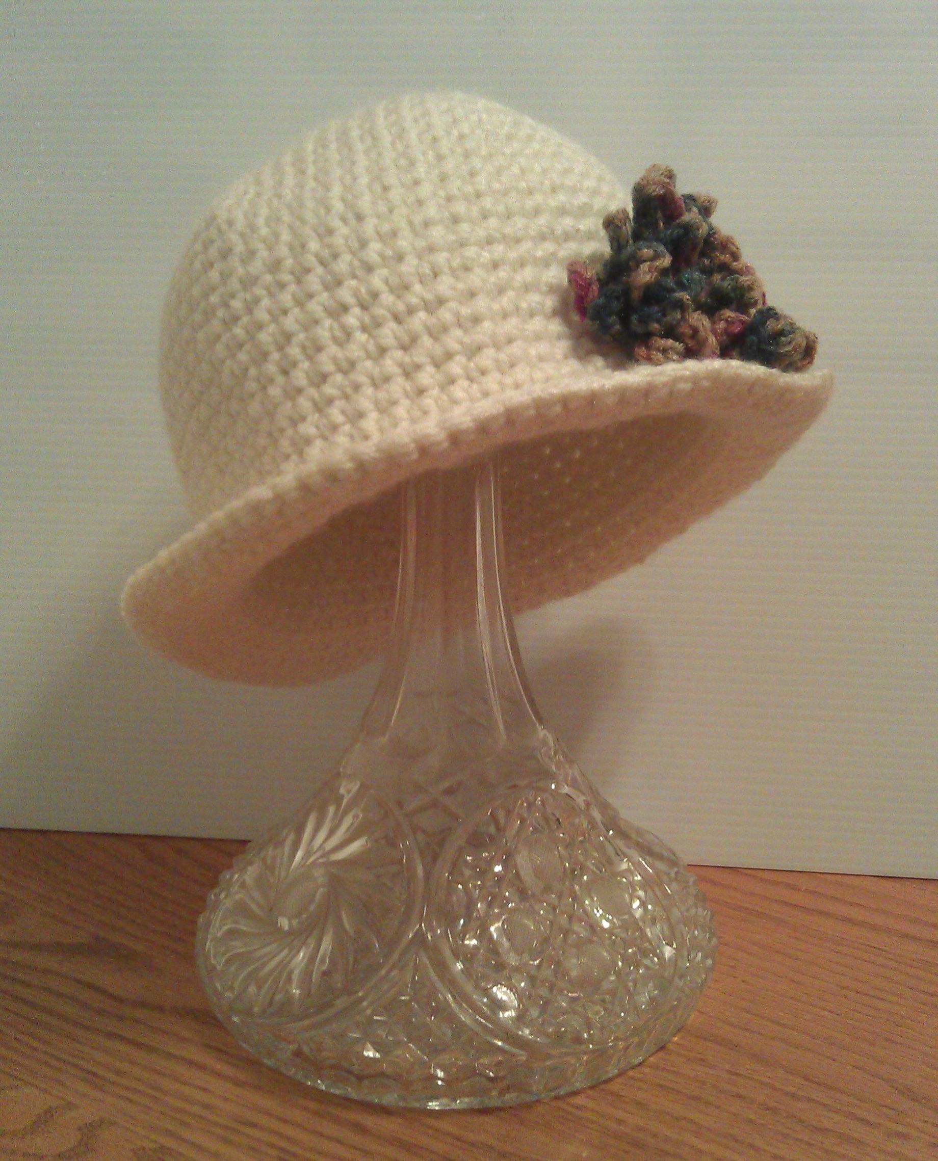 crochet hat with brim pattern